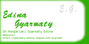 edina gyarmaty business card